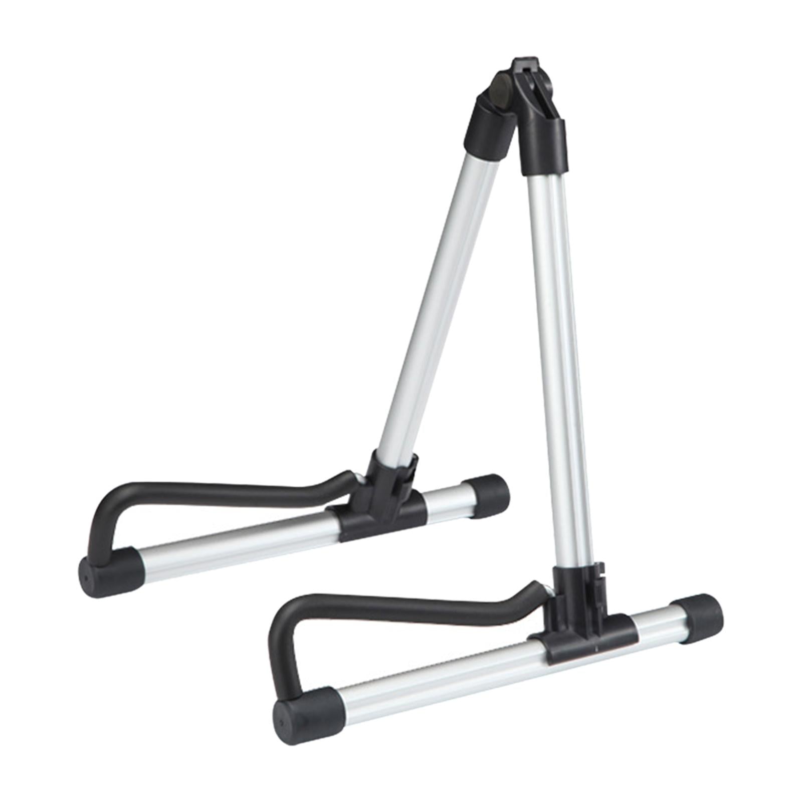 Guitar Stand Holder Aluminium Alloy Foldable Portable Accessories Sturdy Silver