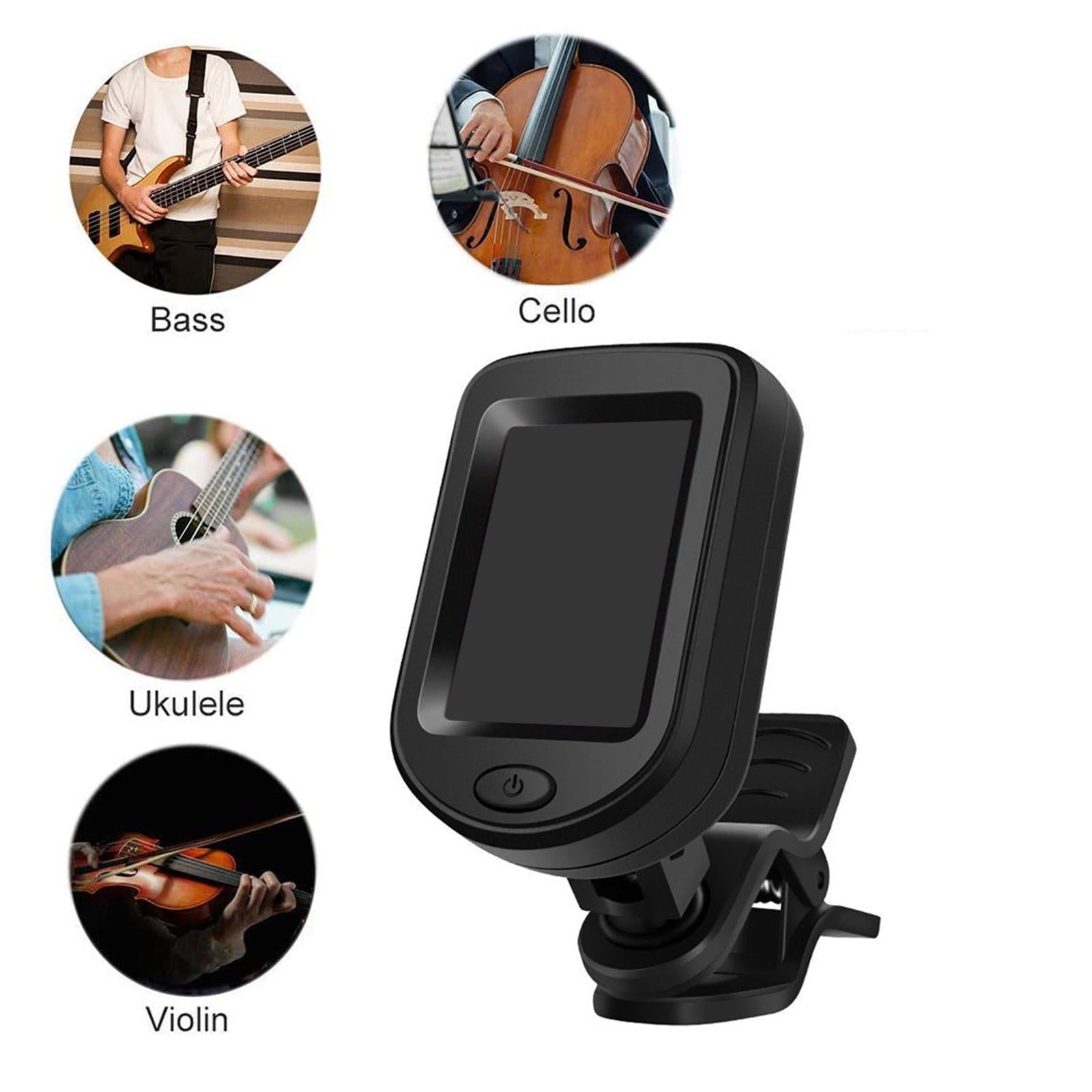 Digital Guitar Tuner 360 Degree Rotated Multifunction Portable for Beginner