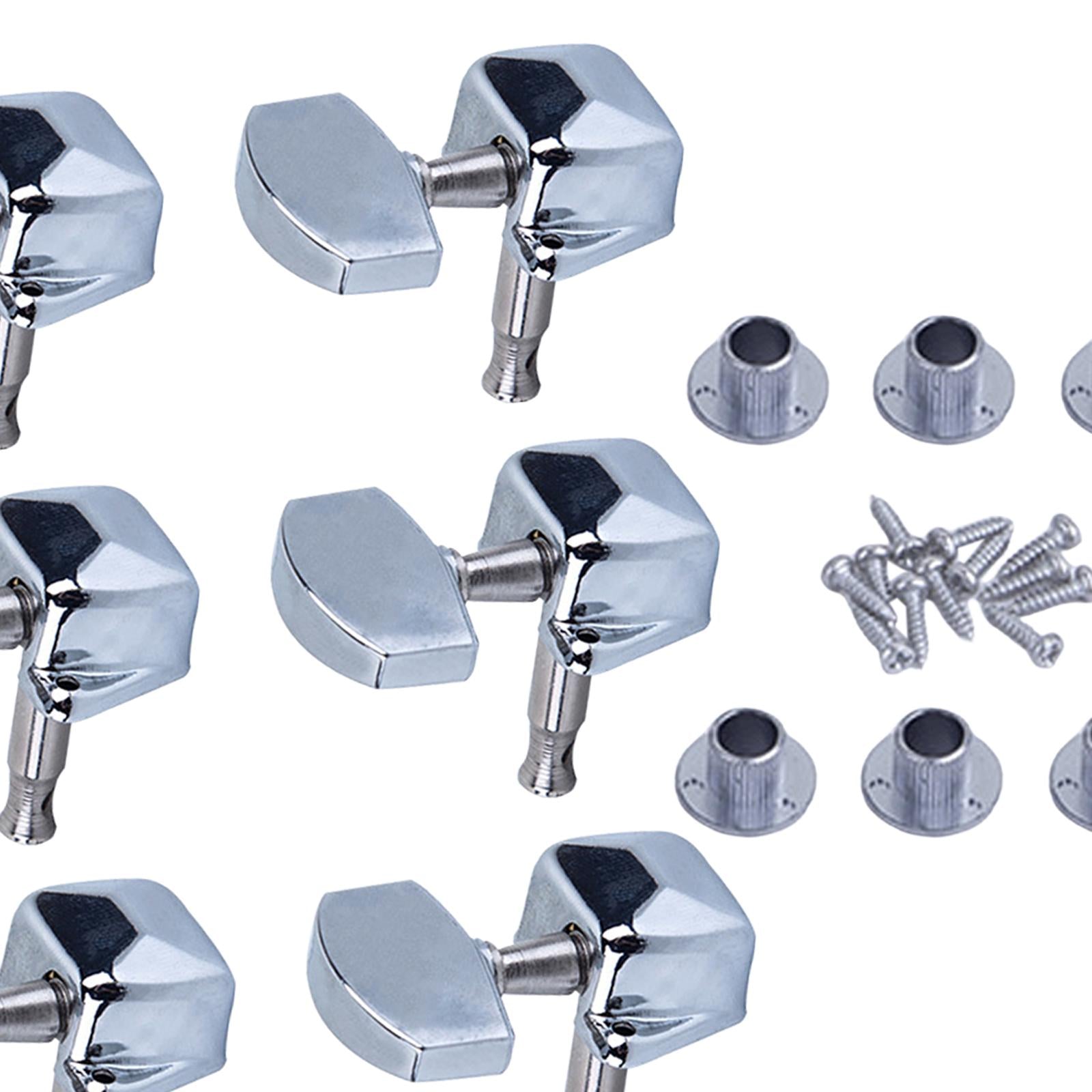 6 Pieces Guitar String Tuning Key Pegs Tuners Set 3Right3Left for Guitar