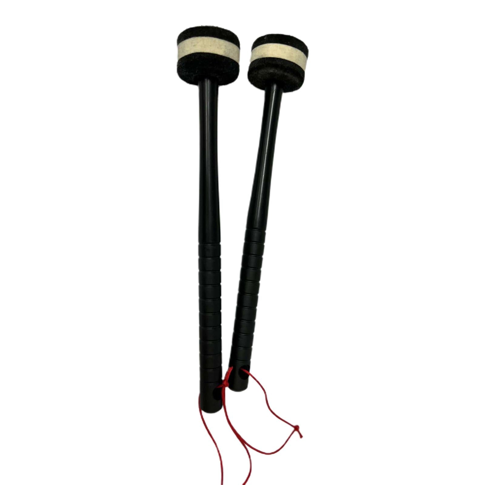 2Pcs Felt Mallet Percussion Instrument Kit for Gong Woodblock Drum Bells