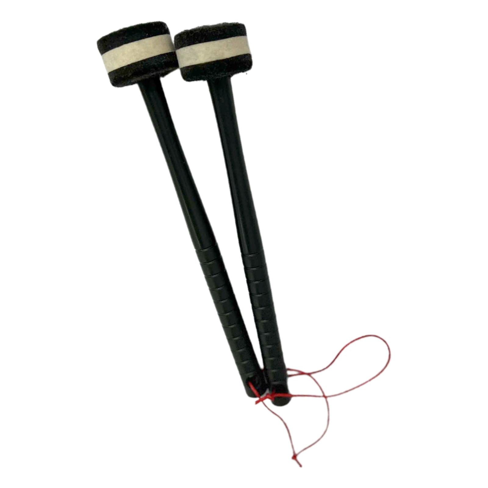 2Pcs Felt Mallet Percussion Instrument Kit for Gong Woodblock Drum Bells