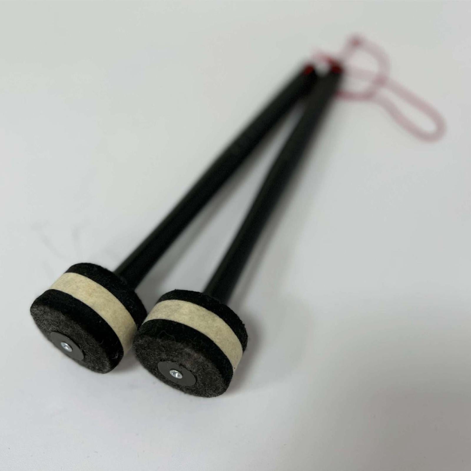 2Pcs Felt Mallet Percussion Instrument Kit for Gong Woodblock Drum Bells