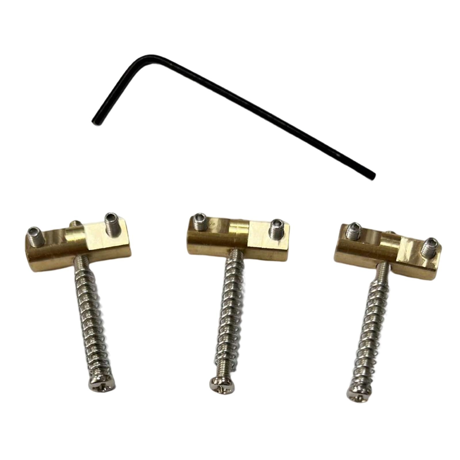 3Pcs Modern Compensated Saddles Bridge String Saddles Instrument Bass Guitar