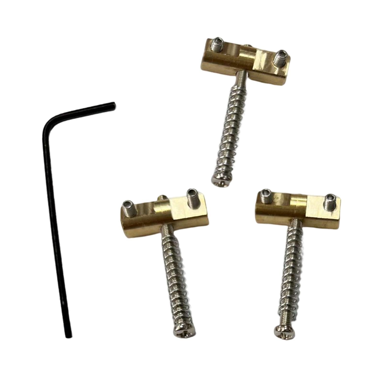 3Pcs Modern Compensated Saddles Bridge String Saddles Instrument Bass Guitar