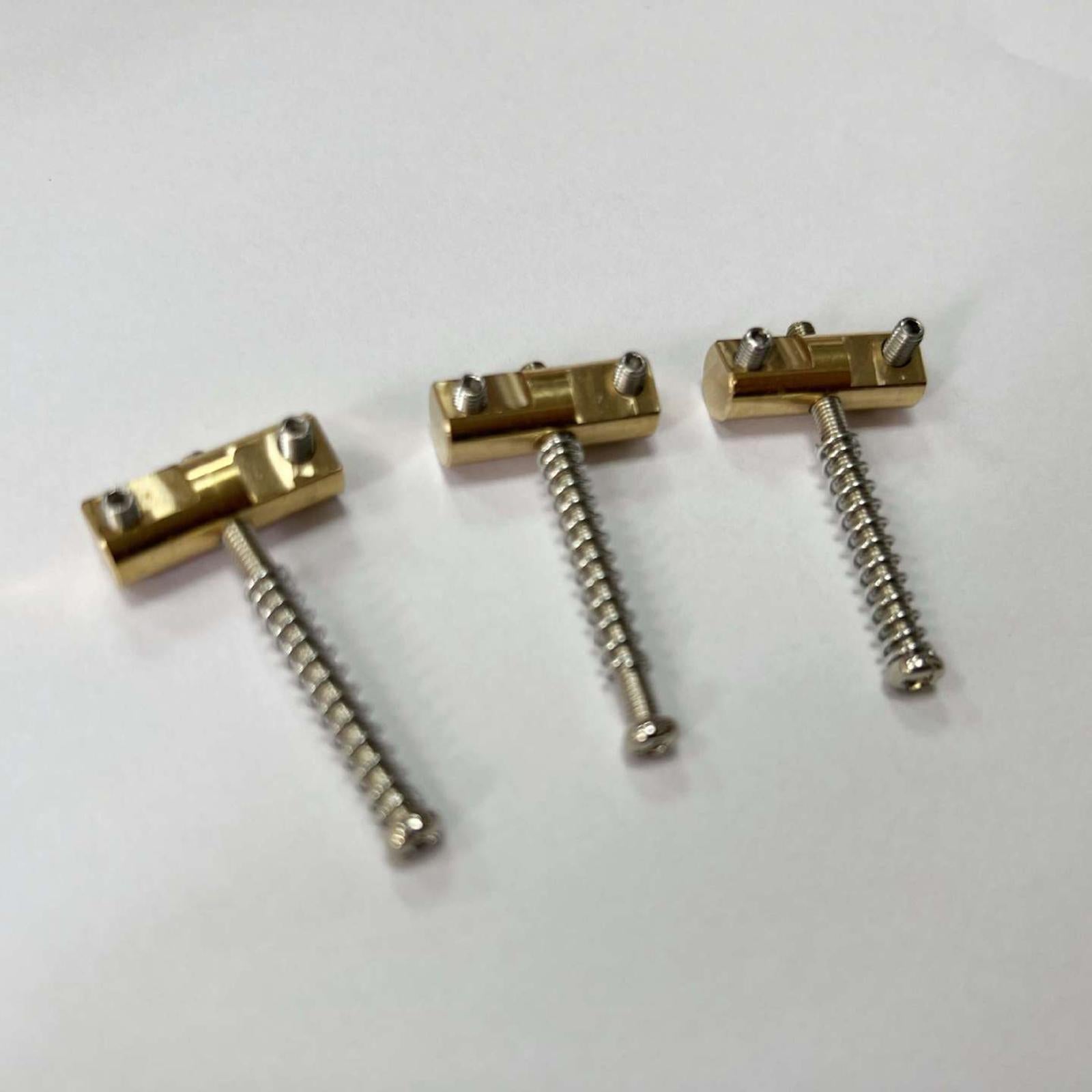 3Pcs Modern Compensated Saddles Bridge String Saddles Instrument Bass Guitar