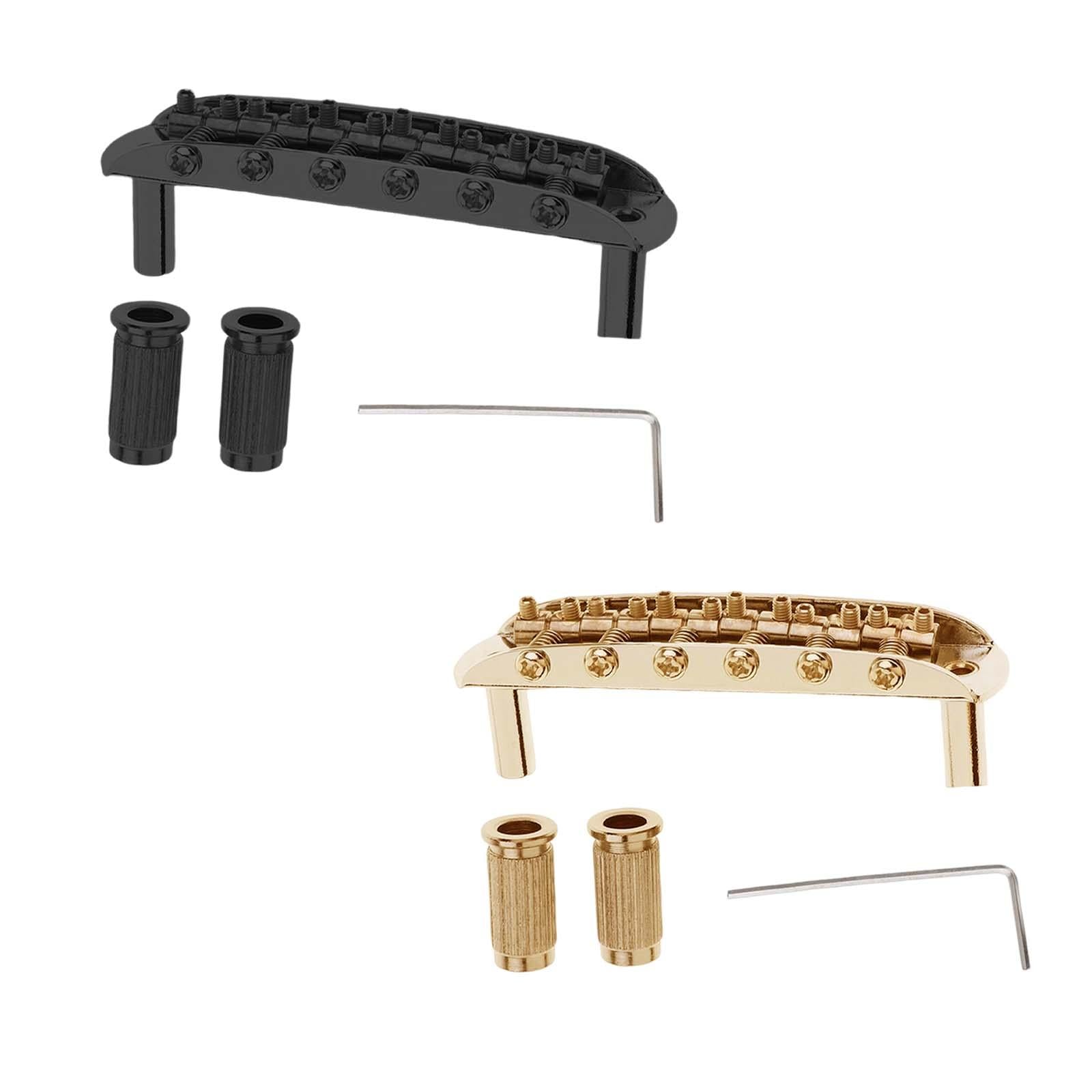 Professional Guitar Bridge Adjustable for 6 String Electric Guitar Black