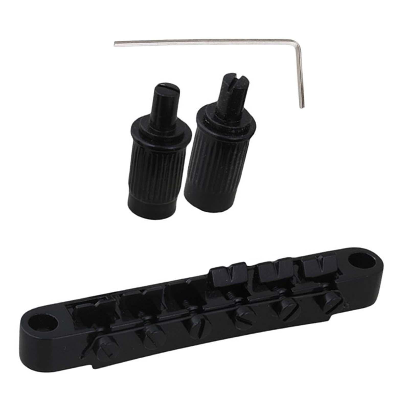 Professional Guitar Bridge Adjustable for 6 String Electric Guitar Black
