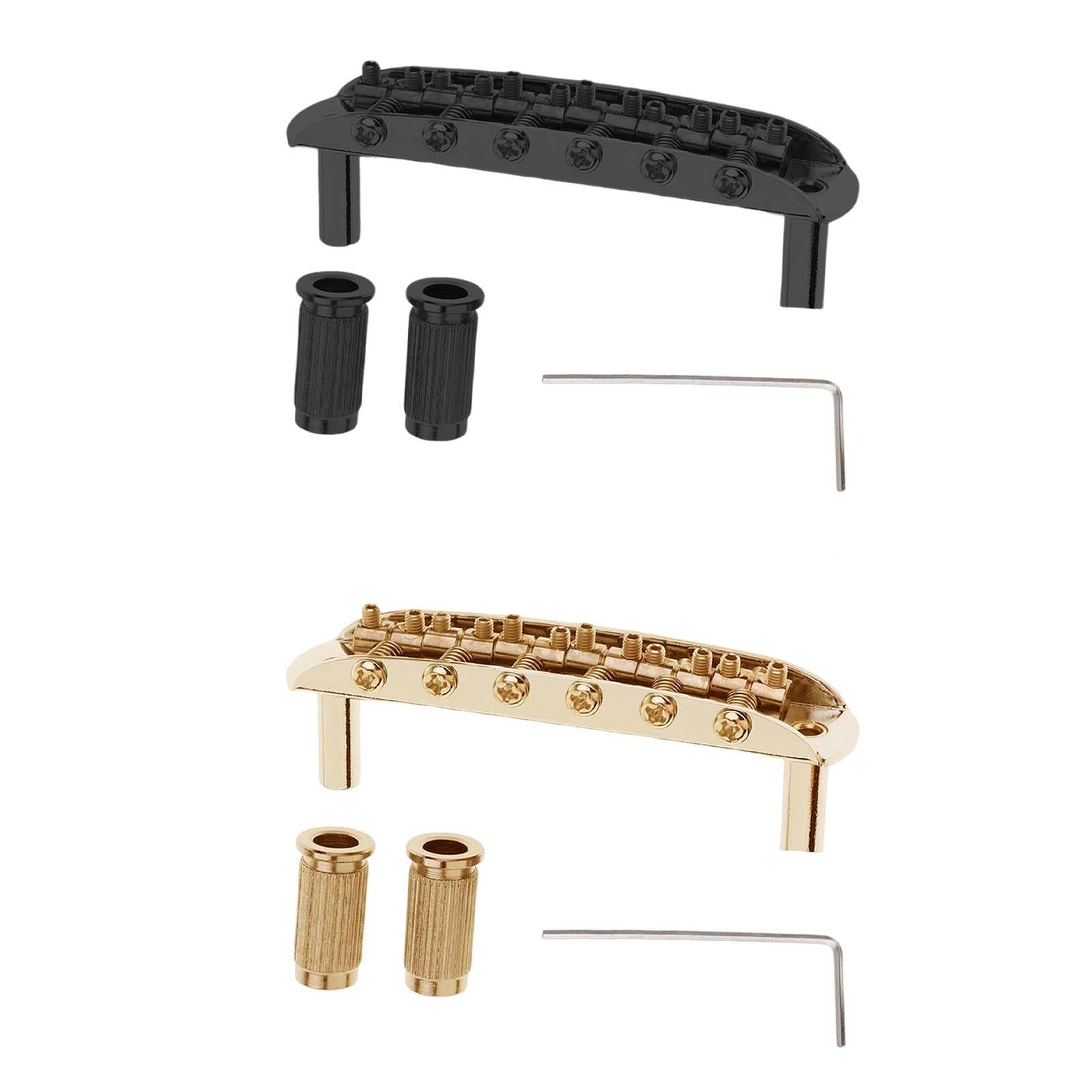 Professional Guitar Bridge Adjustable for 6 String Electric Guitar Black