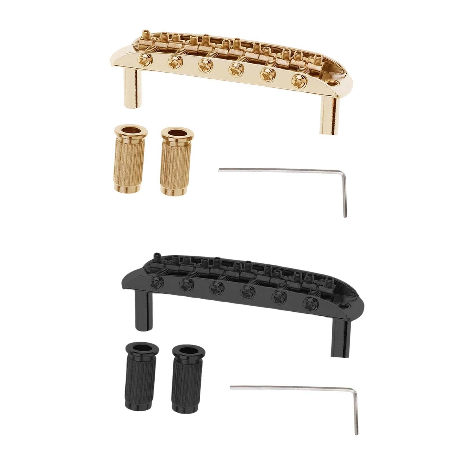 Professional Guitar Bridge Adjustable for 6 String Electric Guitar Black