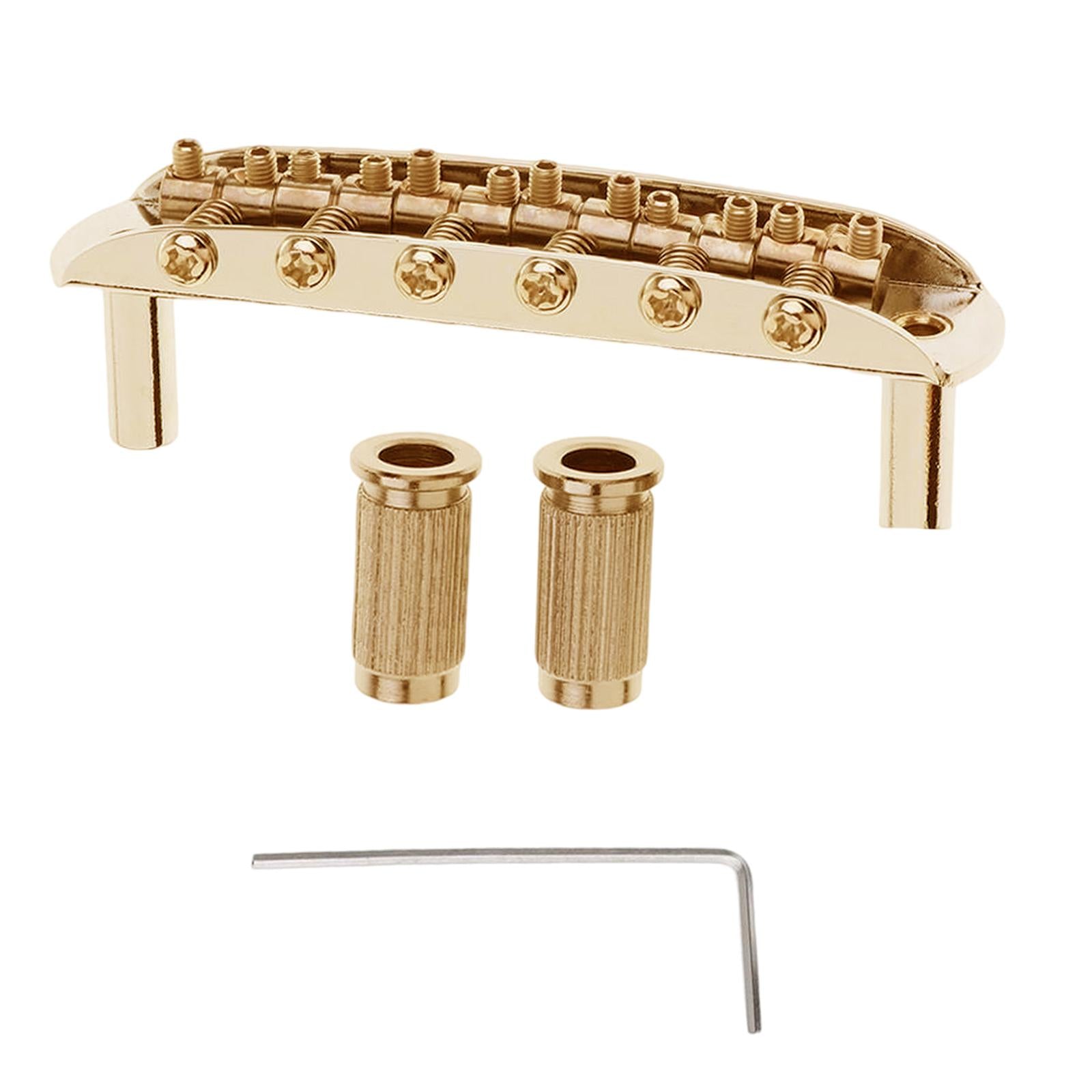 Professional Guitar Bridge Adjustable for 6 String Electric Guitar Gold