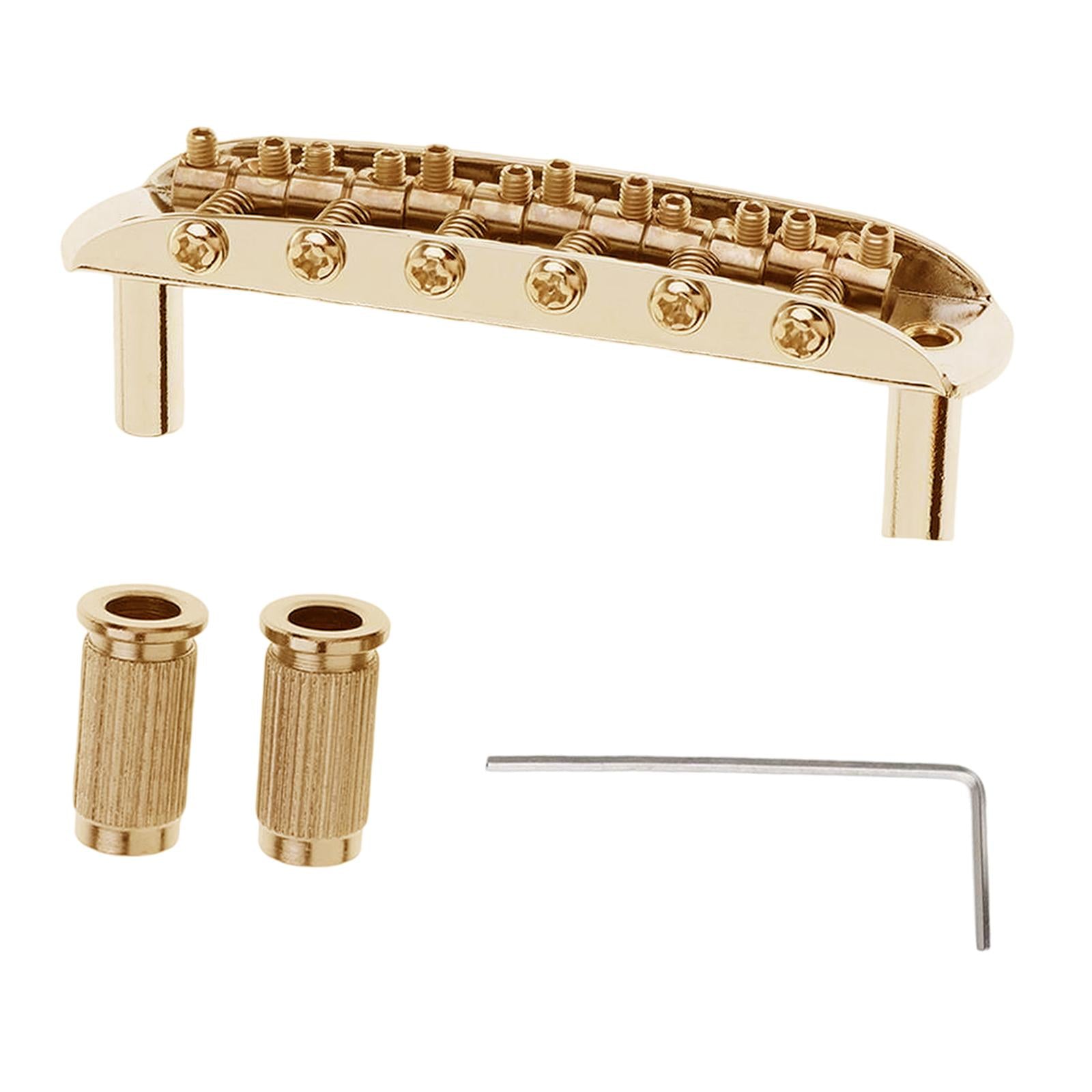 Professional Guitar Bridge Adjustable for 6 String Electric Guitar Gold