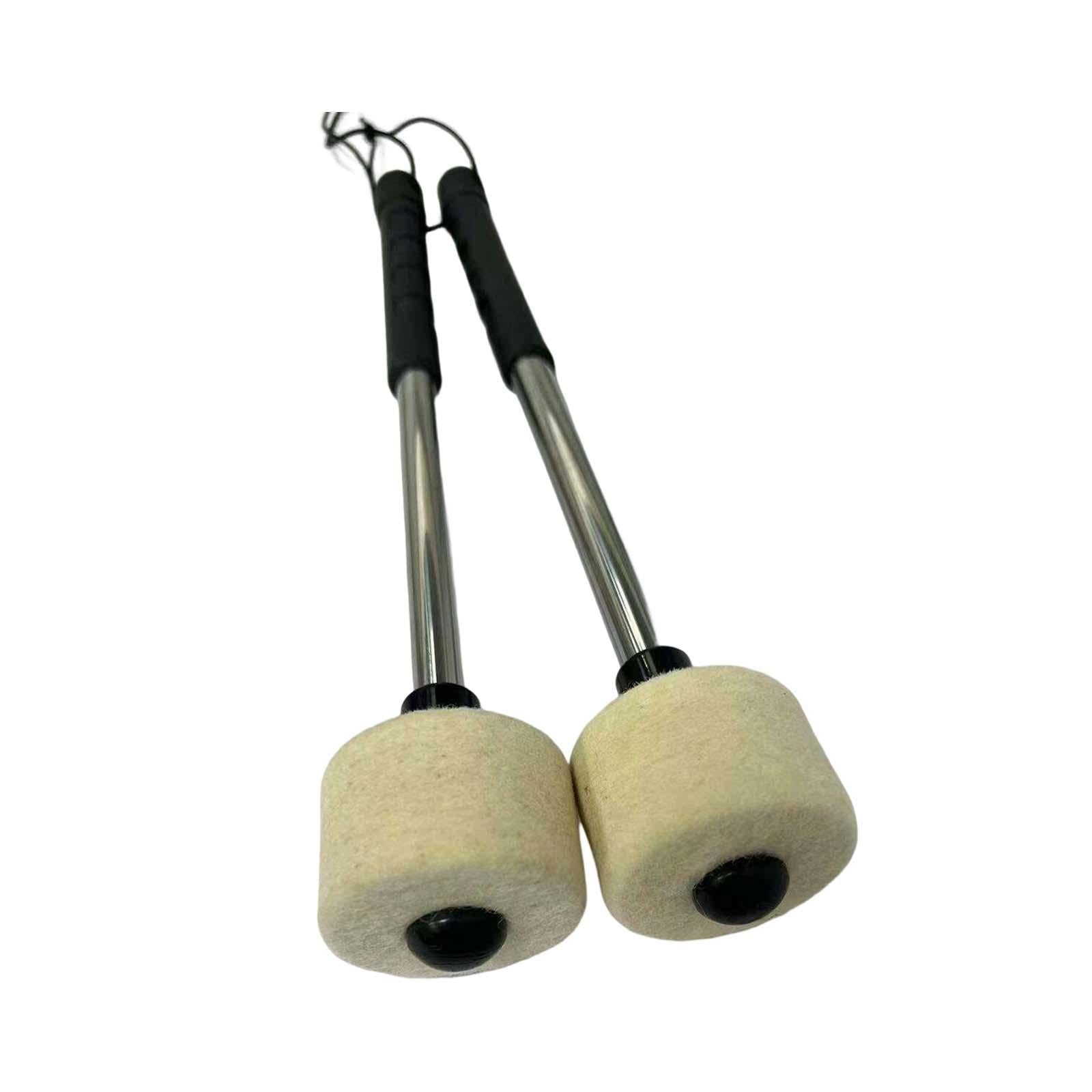 2x Drum Mallet Accessory Instrument Black Handle Sturdy for Percussion