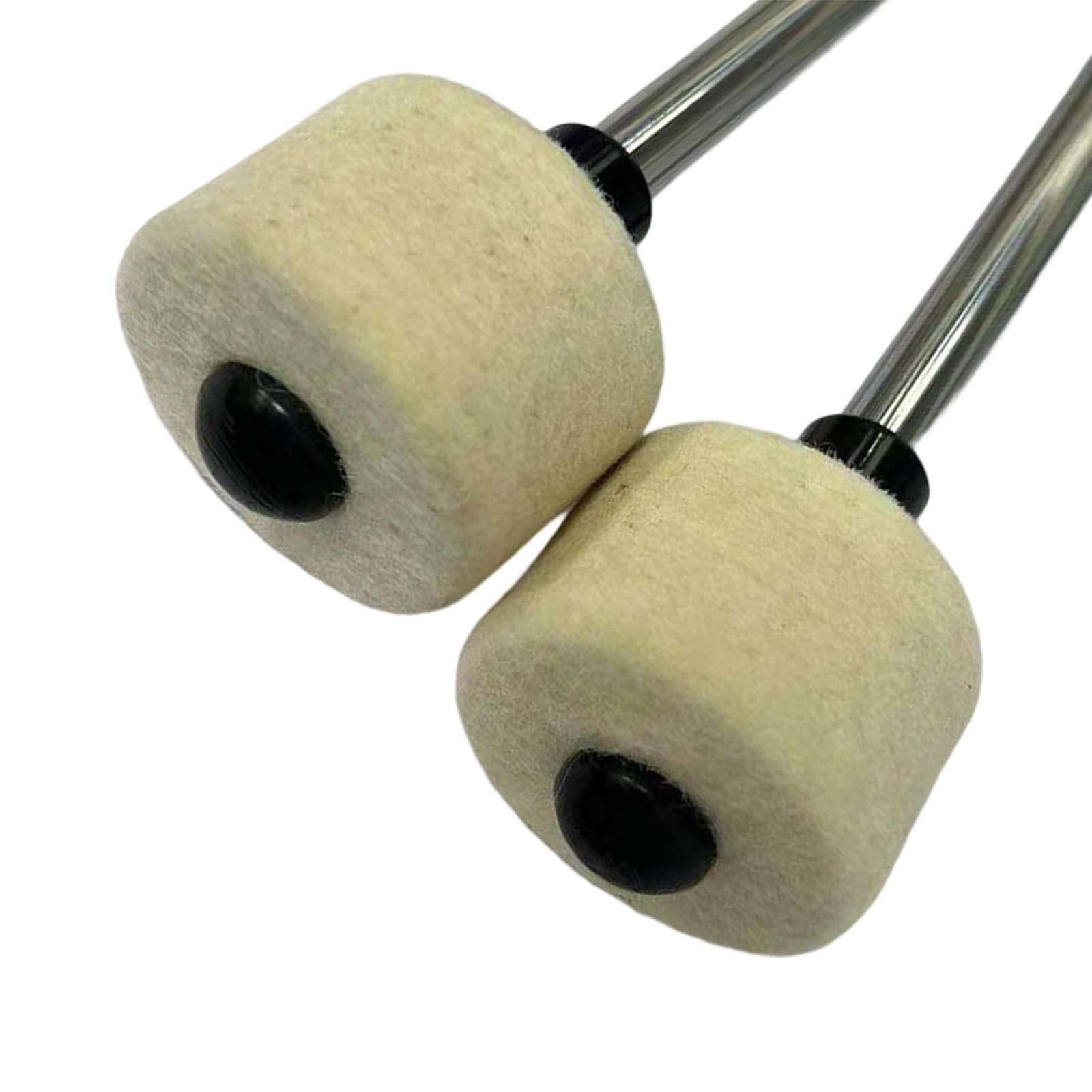 2x Drum Mallet Accessory Instrument Black Handle Sturdy for Percussion