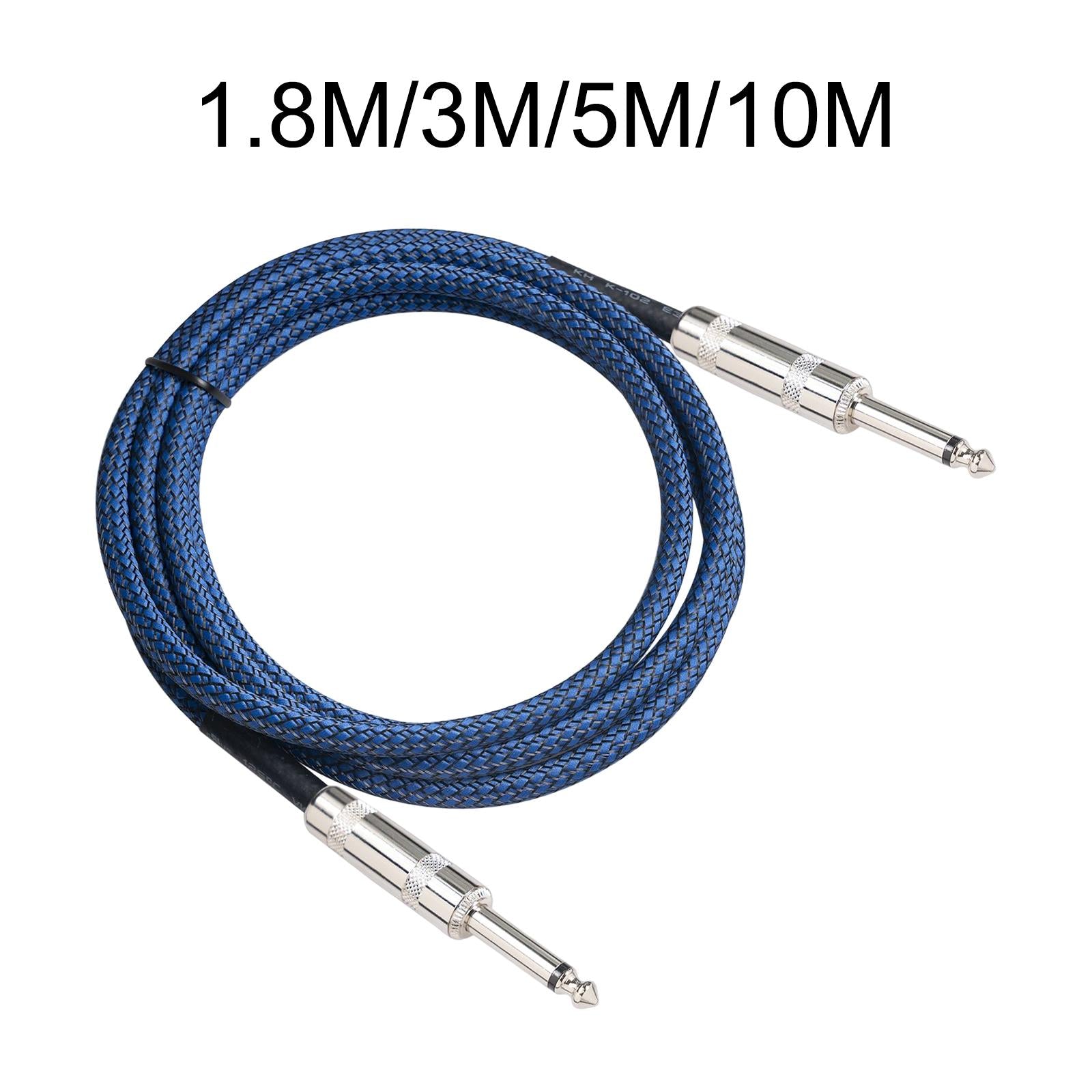 1/4 Straight Instrument Cable Electric Instrument Cable for Speaker Mixer 1.8 Meters"