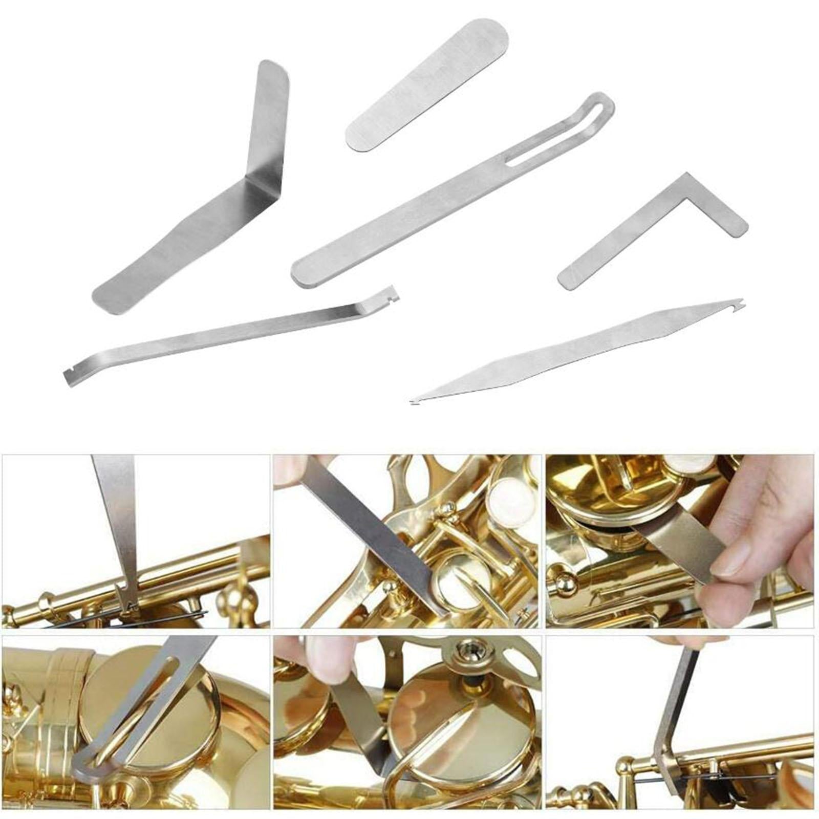 9 Pieces Key Cover Adjusting Spring Hook Trimming Tool Set for Clarinet