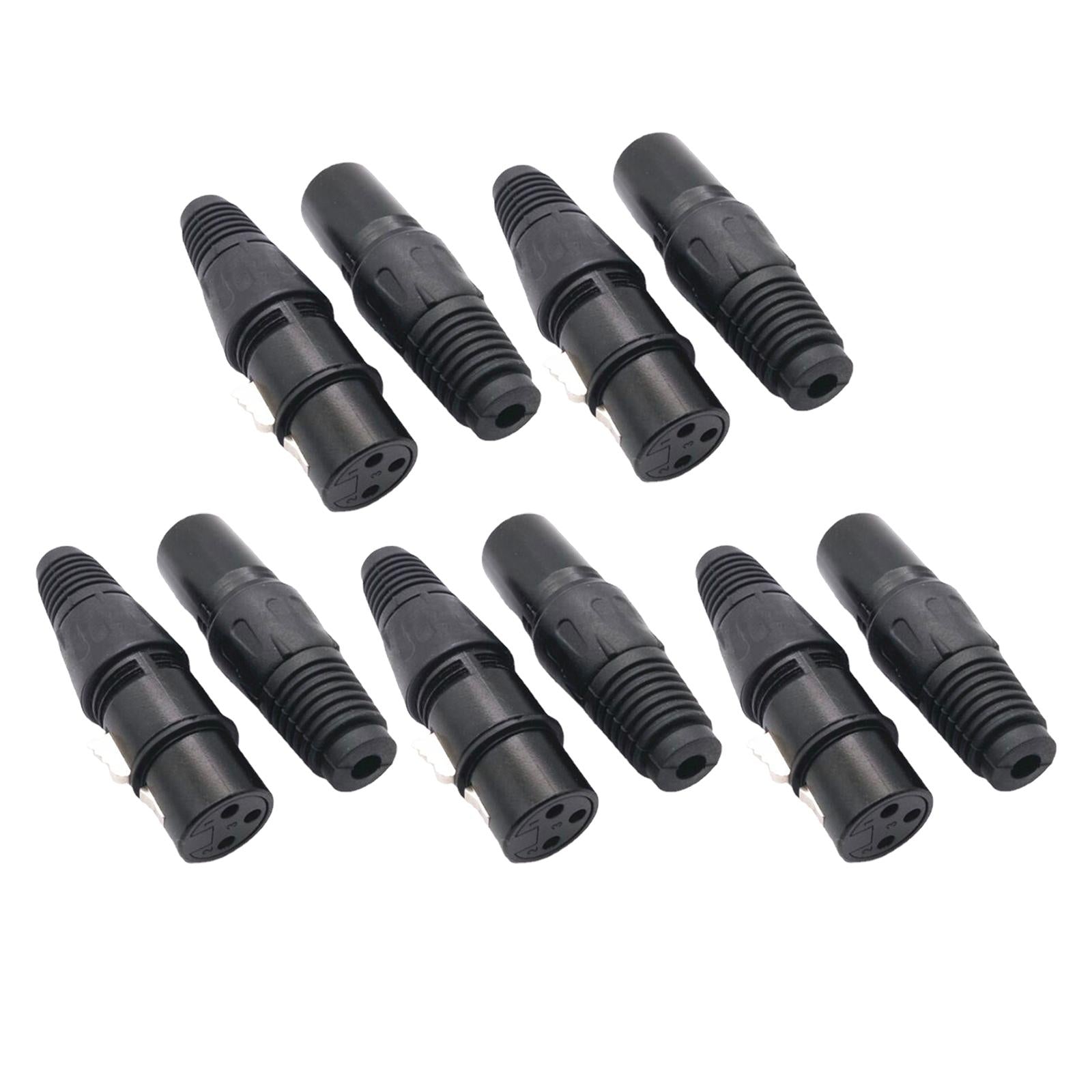 Premium Dmx 3Pin Male & Female Mic Snake Plug for Studio Recording Speakers