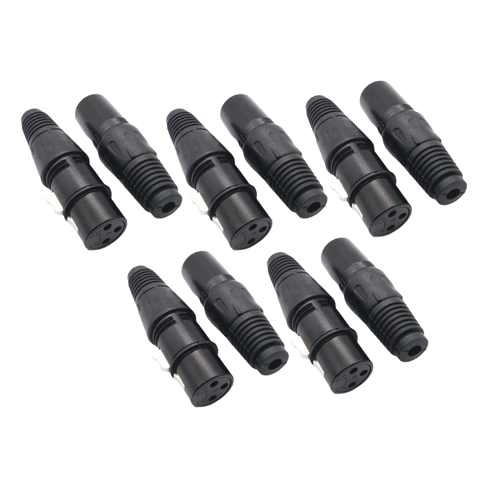 Premium Dmx 3Pin Male & Female Mic Snake Plug for Studio Recording Speakers