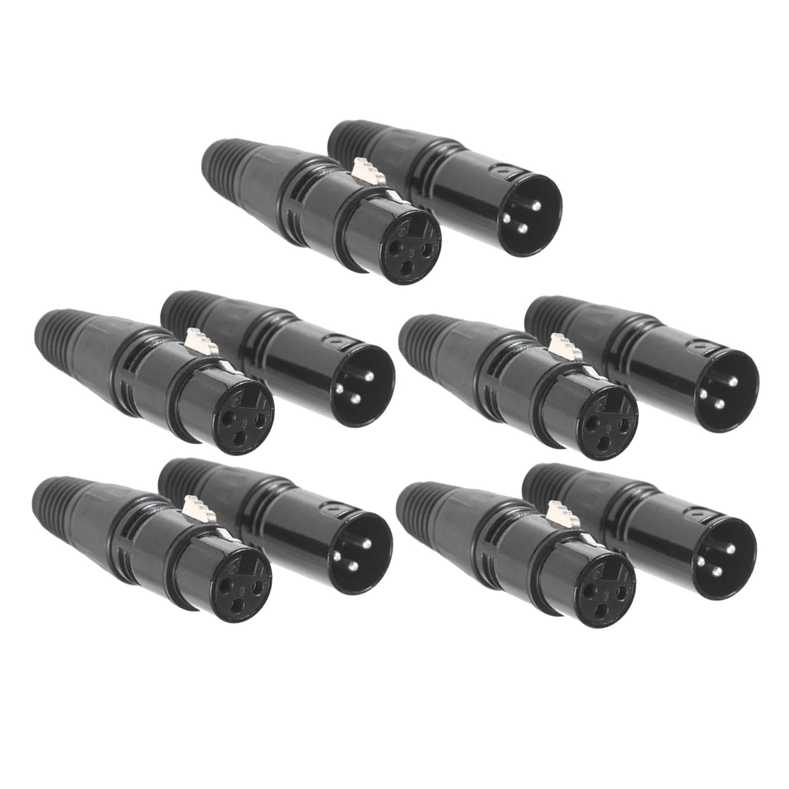 Premium Dmx 3Pin Male & Female Mic Snake Plug for Studio Recording Speakers