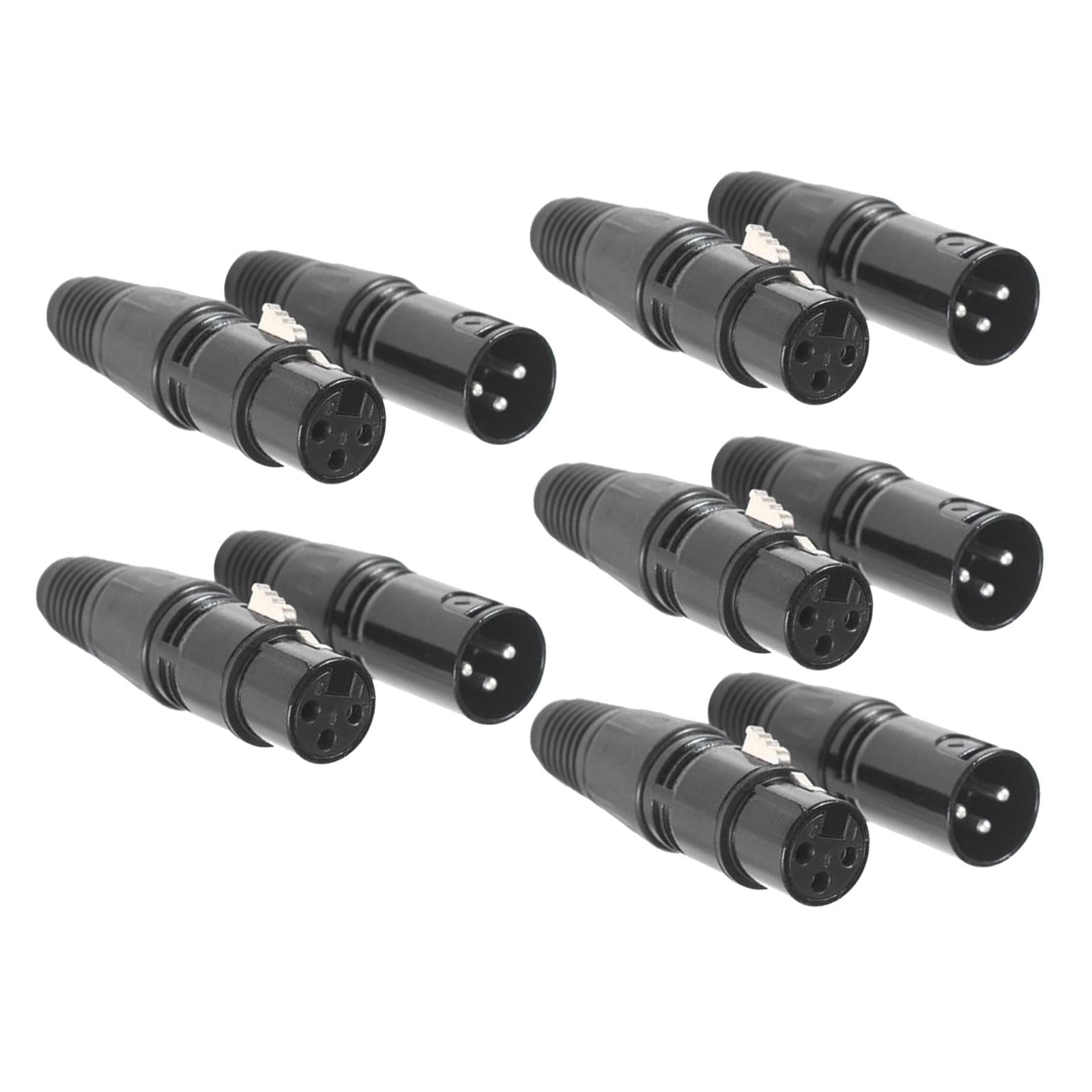 Premium Dmx 3Pin Male & Female Mic Snake Plug for Studio Recording Speakers