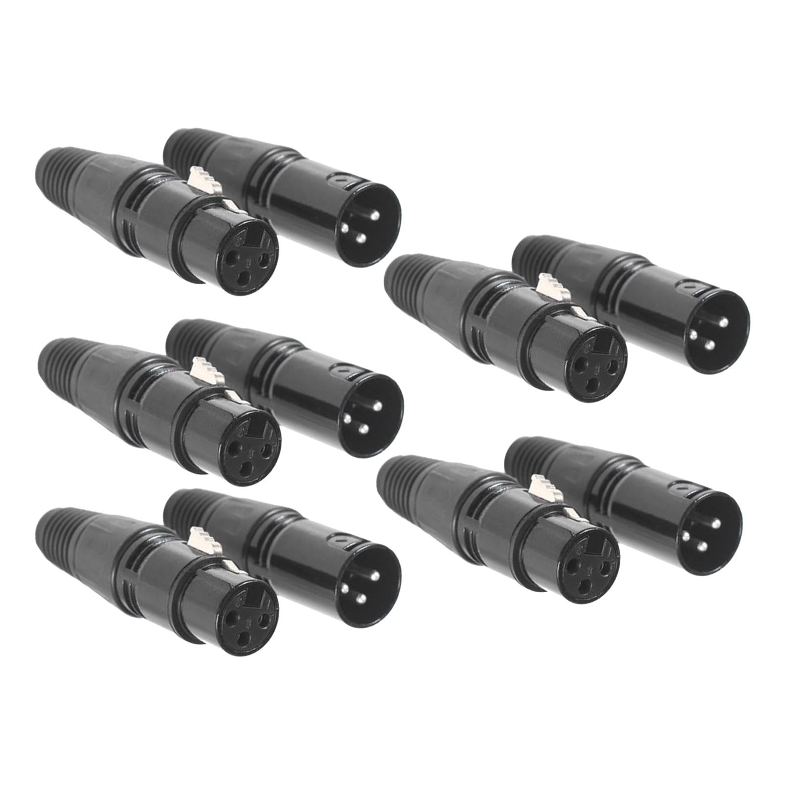 Premium Dmx 3Pin Male & Female Mic Snake Plug for Studio Recording Speakers