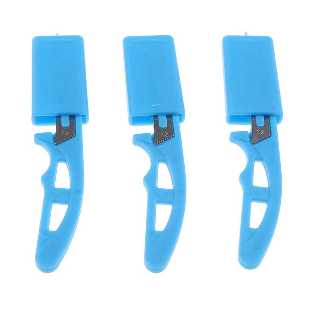 3 Pieces Stainless Steel Mini Castrator Pocket Scalpel Hunting Butcher Knife