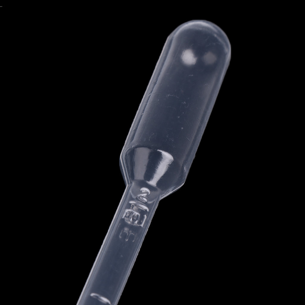 100 Pieces Disposable Plastic Eye Droppers Transfer Graduated Pipettes 2mL