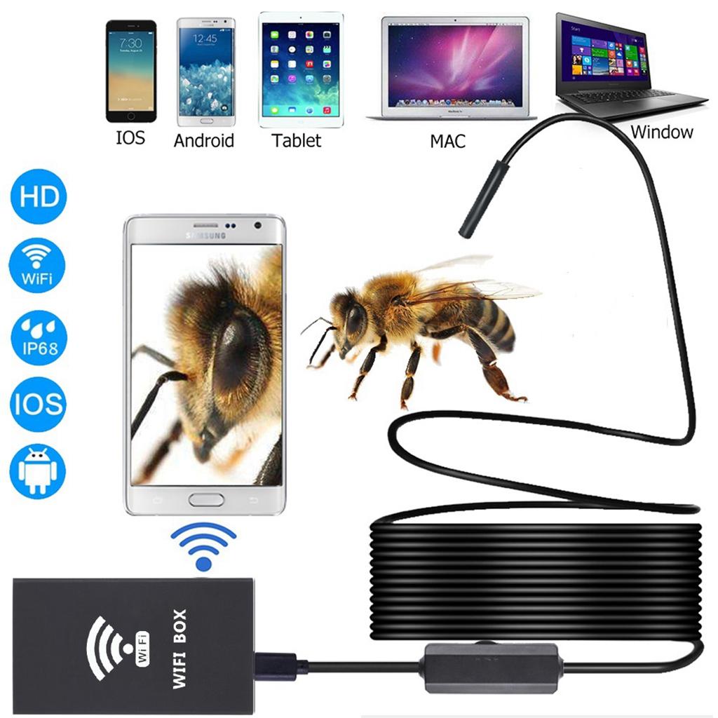 F1407 HD 1200P WIFI Borescope Snake Inspection Camera Scope 2m (6.6ft)