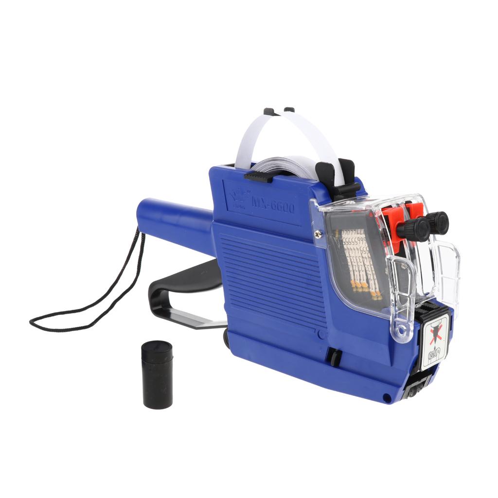 MX-6600 10 Digits 2 Lines Price Tag Gun Price Labeller Multi-Currency Blue