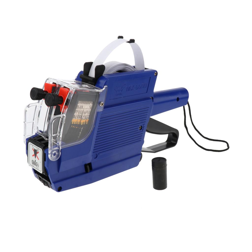 MX-6600 10 Digits 2 Lines Price Tag Gun Price Labeller Multi-Currency Blue