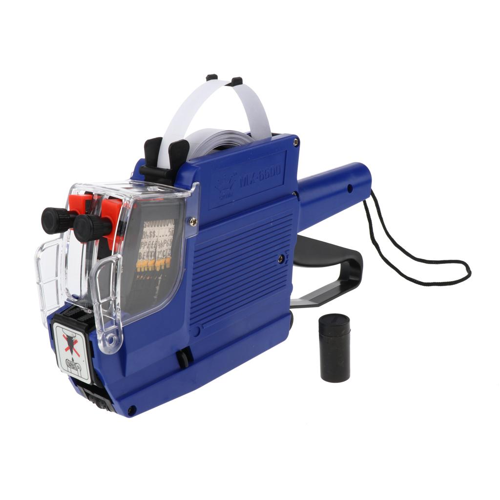 MX-6600 10 Digits 2 Lines Price Tag Gun Price Labeller Multi-Currency Blue