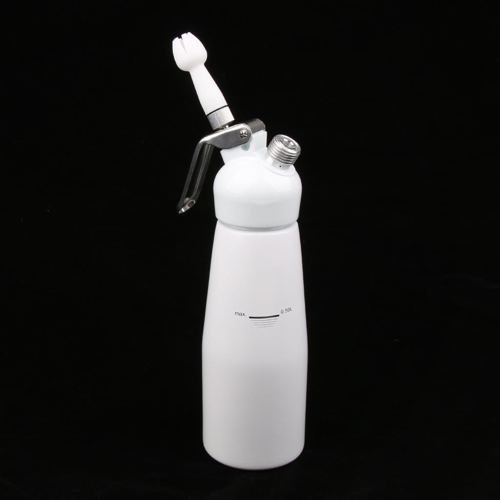 Aluminium Alloy Butter Cream Whipper Dispenser Coffee Dessert 0.5L White