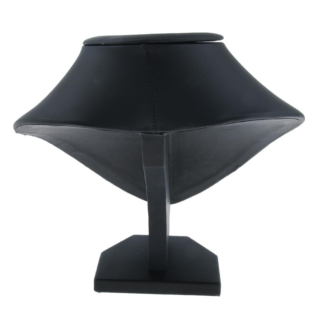 Black Velvet Necklace Pendant Chain Jewelry Bust Display Holder Stand Rack C