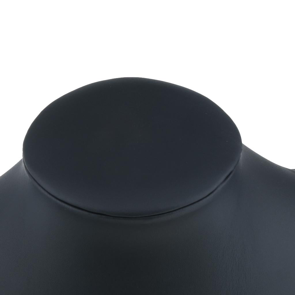 Black Velvet Necklace Pendant Chain Jewelry Bust Display Holder Stand Rack D