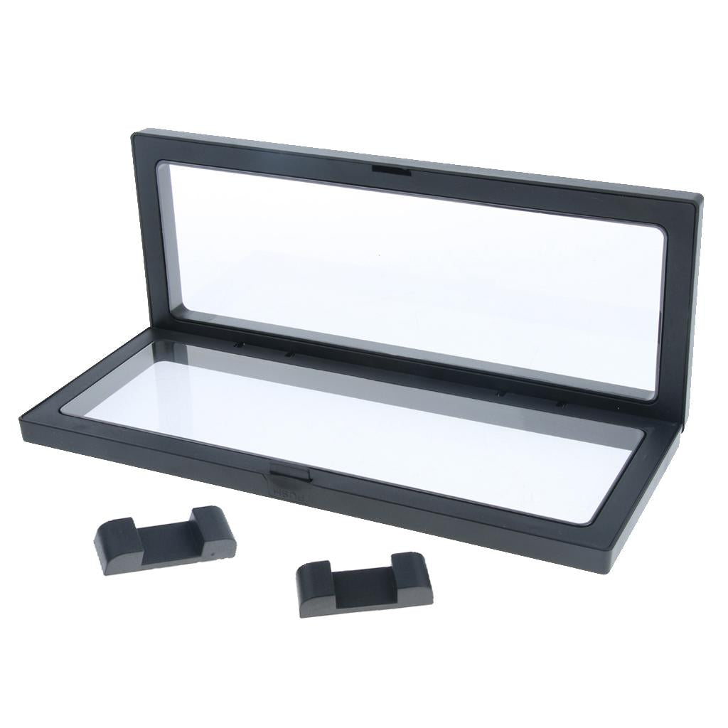 3D Floating Jewelry Coin Display Frame Case Box Stand Rack Holder 9x23cm