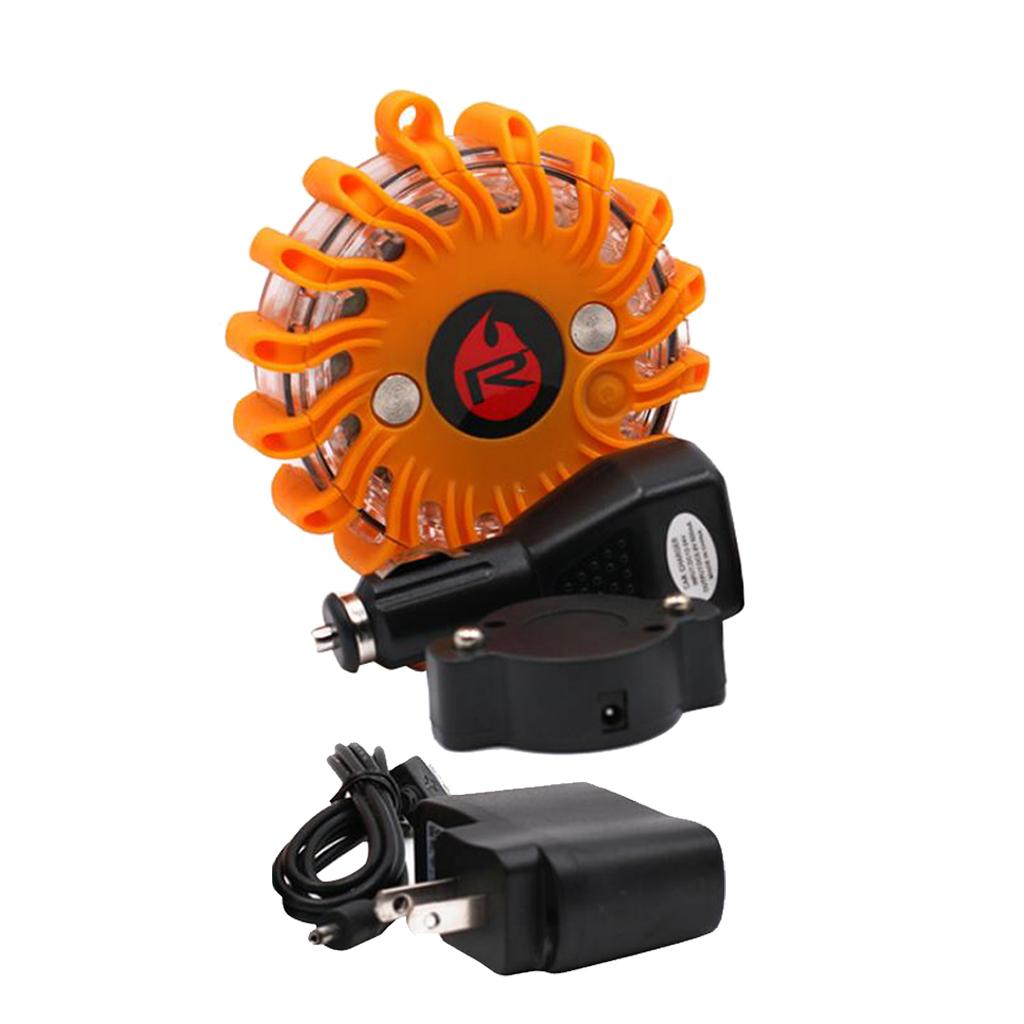 LED Rechargeable Warning Flares Emergency Roadside Flashing Warning Lights