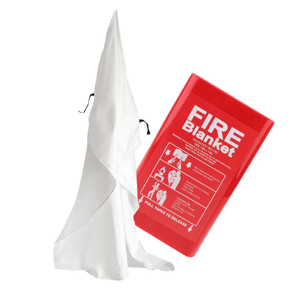 Fire Blanket Fiberglass Fire Flame Retardent Emergency Surival Fire Shelter 1.0x1.0m