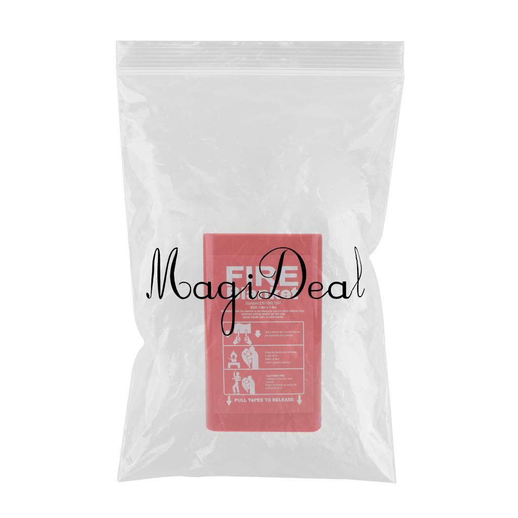 Fire Blanket Fiberglass Fire Flame Retardent Emergency Surival Fire Shelter 1.0x1.0m