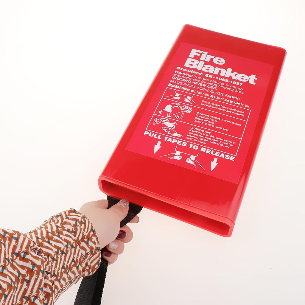 Fiberglass Safety Fire Blanket Emergency Survival Flame Retardant 1.2x1.5m
