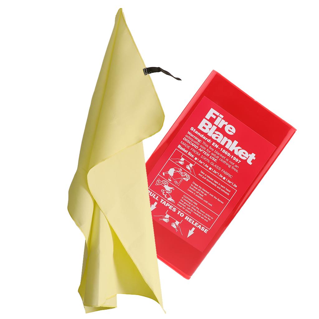Fiberglass Safety Fire Blanket Emergency Survival Flame Retardant 1.2x1.5m