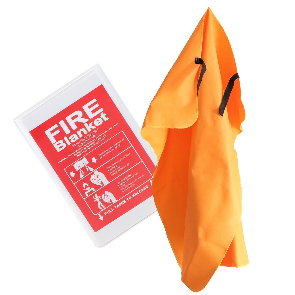 Fiberglass Safety Fire Blanket Emergency Survival Flame Retardant 1x1m b