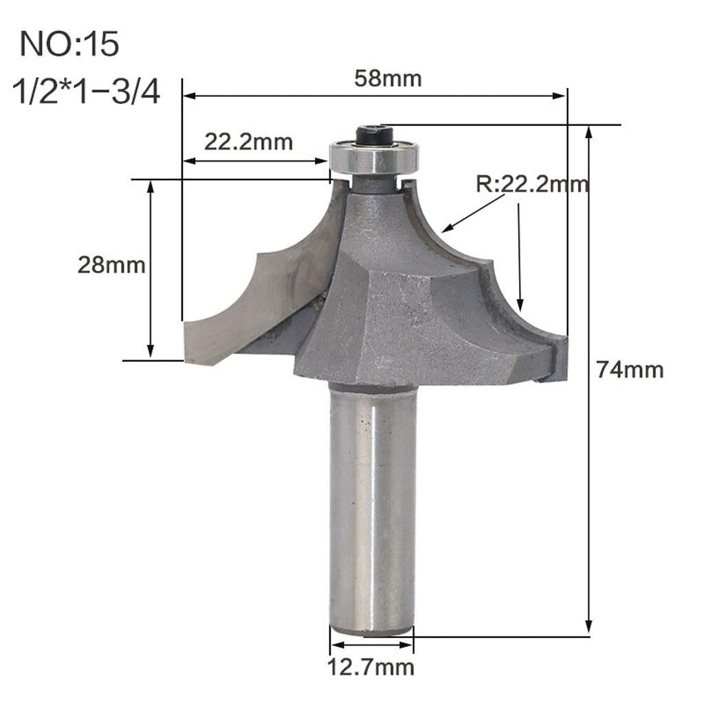 Double Round Over Router Bit Multi Profile for Edge Forming Treatment. 15