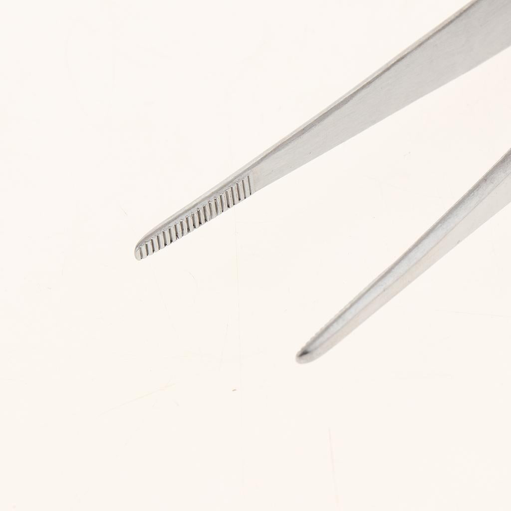 Long Stainless Steel Straight Tweezers for Detailed Work 14cm Length A