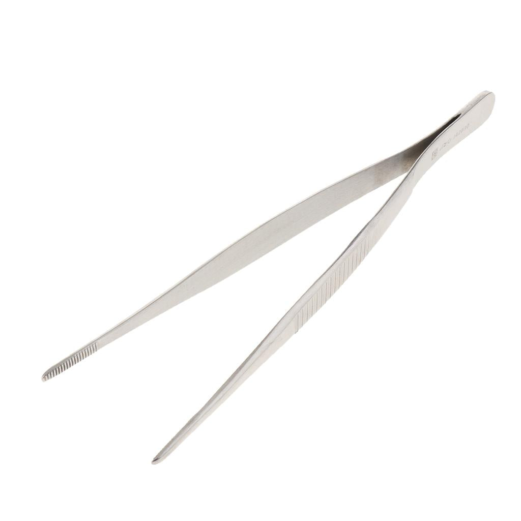 Long Stainless Steel Straight Tweezers for Detailed Work 16cm Length A