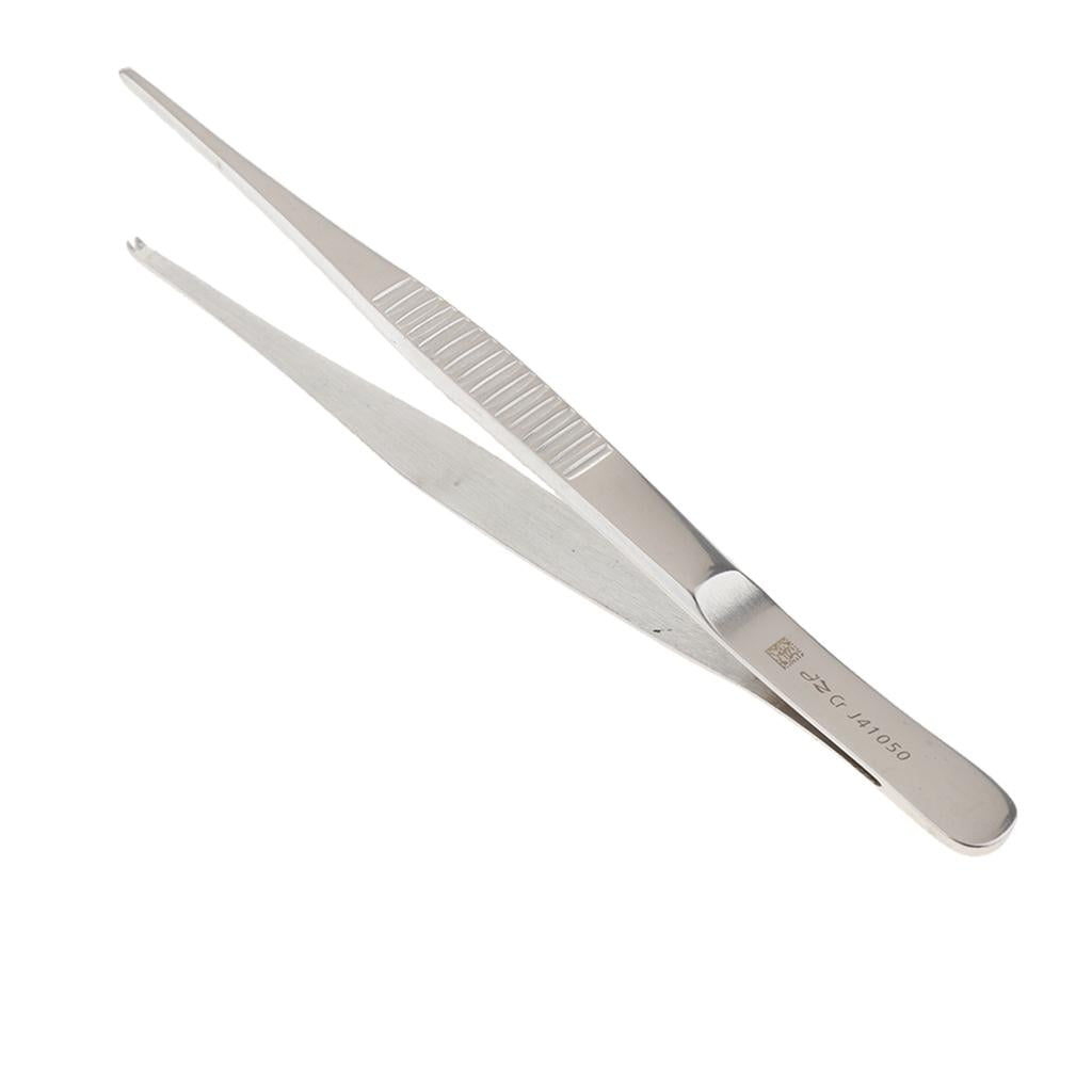 Long Stainless Steel Straight Tweezers for Detailed Work 14cm Length B