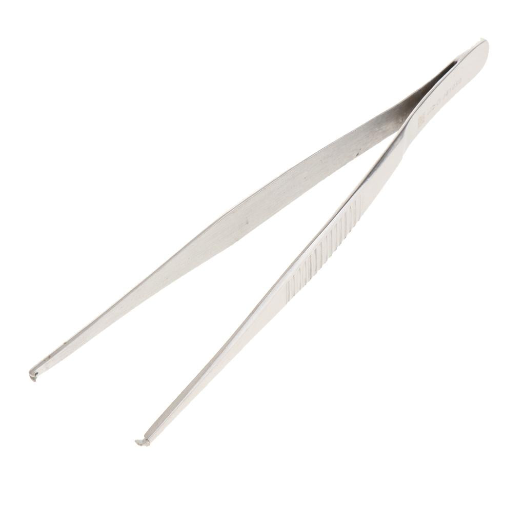 Long Stainless Steel Straight Tweezers for Detailed Work 14cm Length B