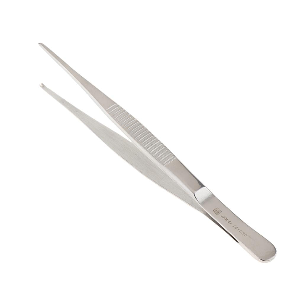 Long Stainless Steel Straight Tweezers for Detailed Work 16cm Length B