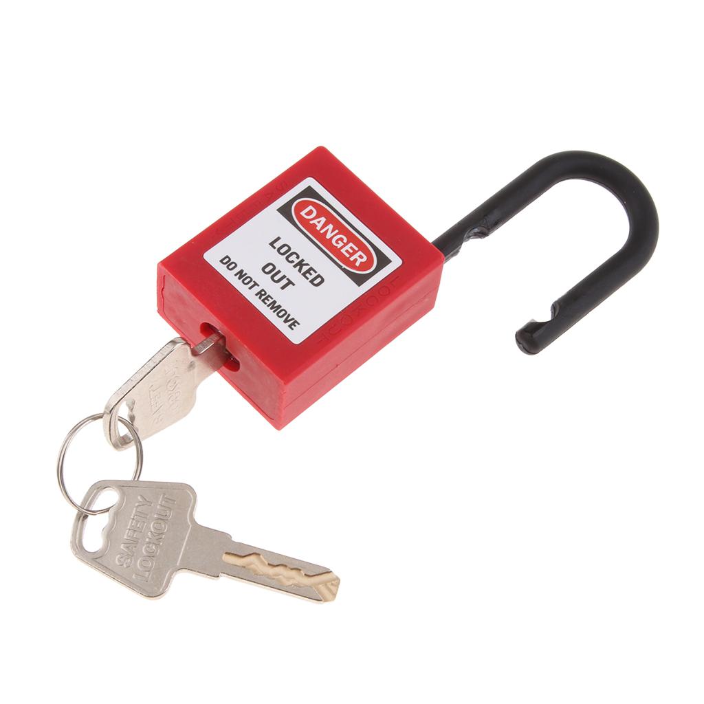 Safety Lockout Padlock Keyed Different 25mm Height Shackle Red