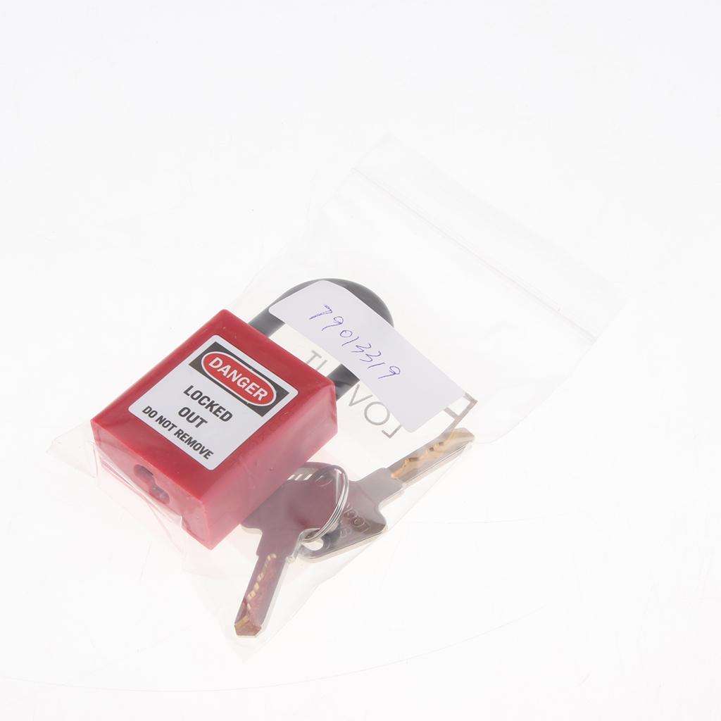 Safety Lockout Padlock Keyed Different 25mm Height Shackle Red