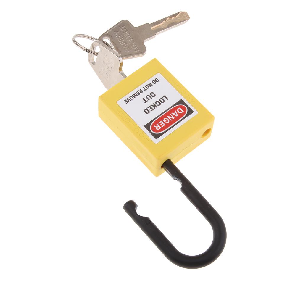 Safety Lockout Padlock Keyed Different 25mm Height Shackle Yellow