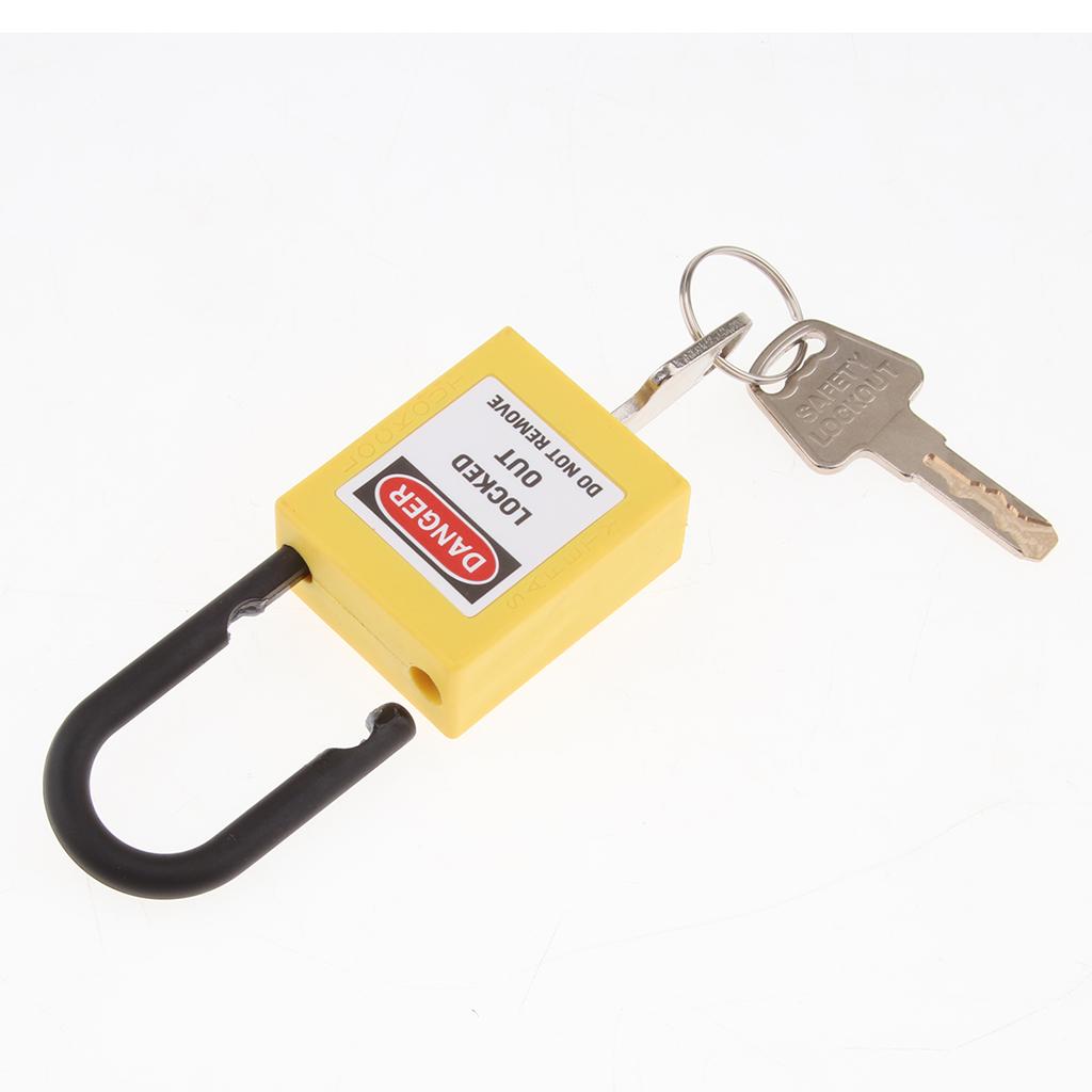 Safety Lockout Padlock Keyed Different 25mm Height Shackle Yellow